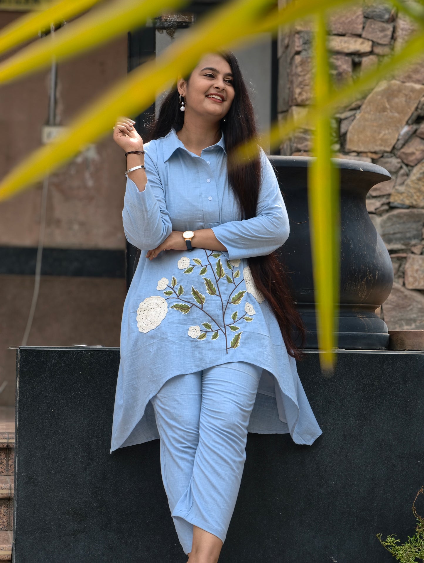 Blue Iris Embroidered Kurta Set