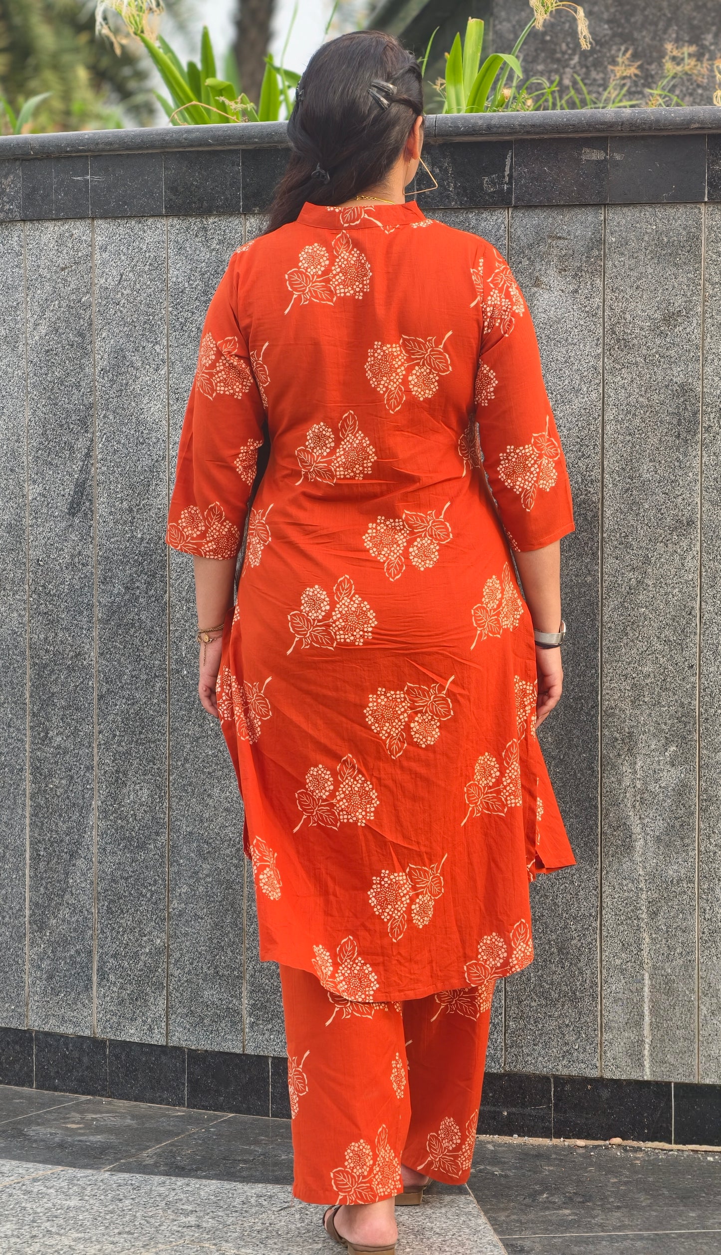 Kesariya Cotton Kurta Pant Co-ord Set