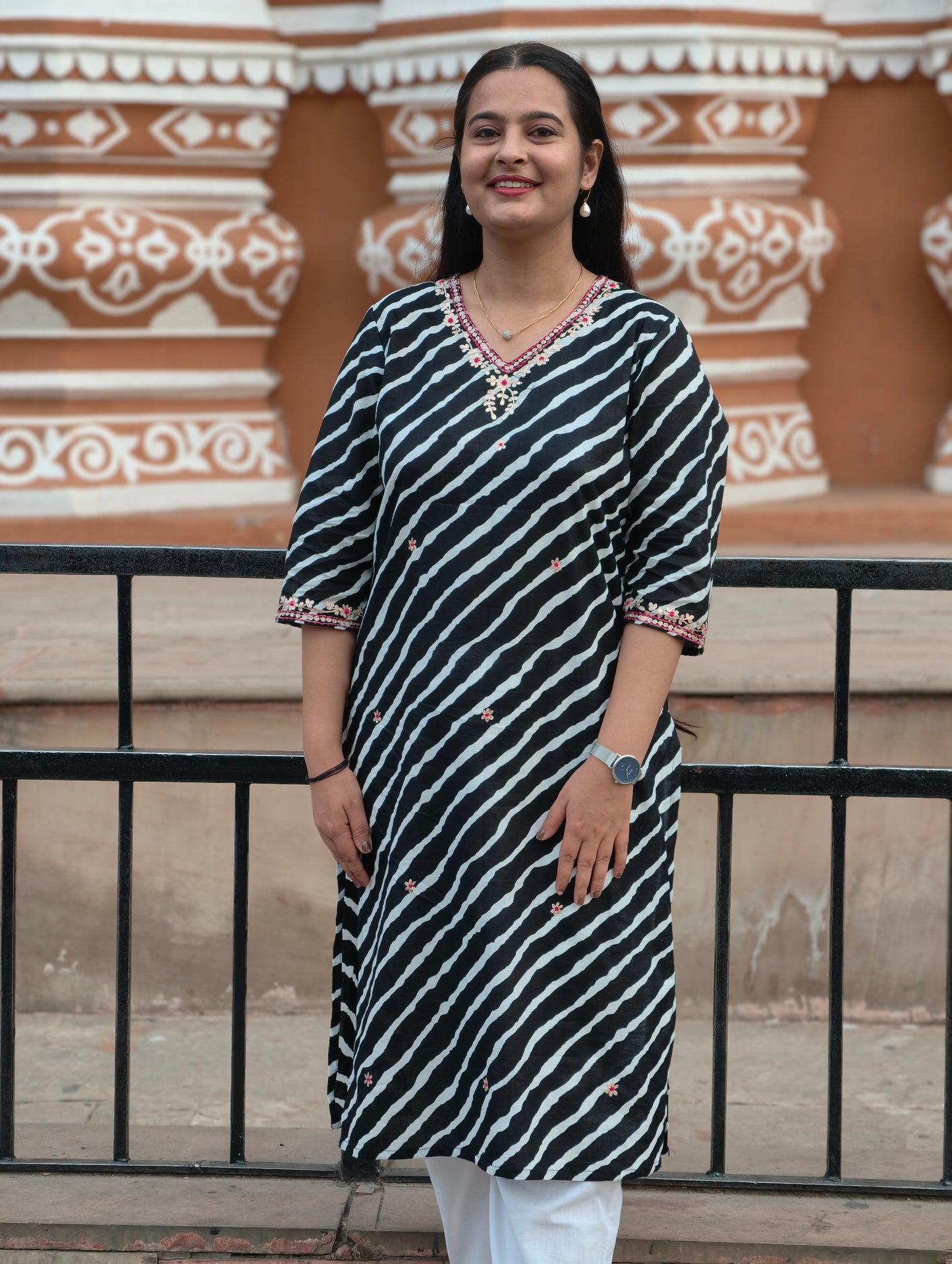 Lehriya Cotton Straight Kurta
