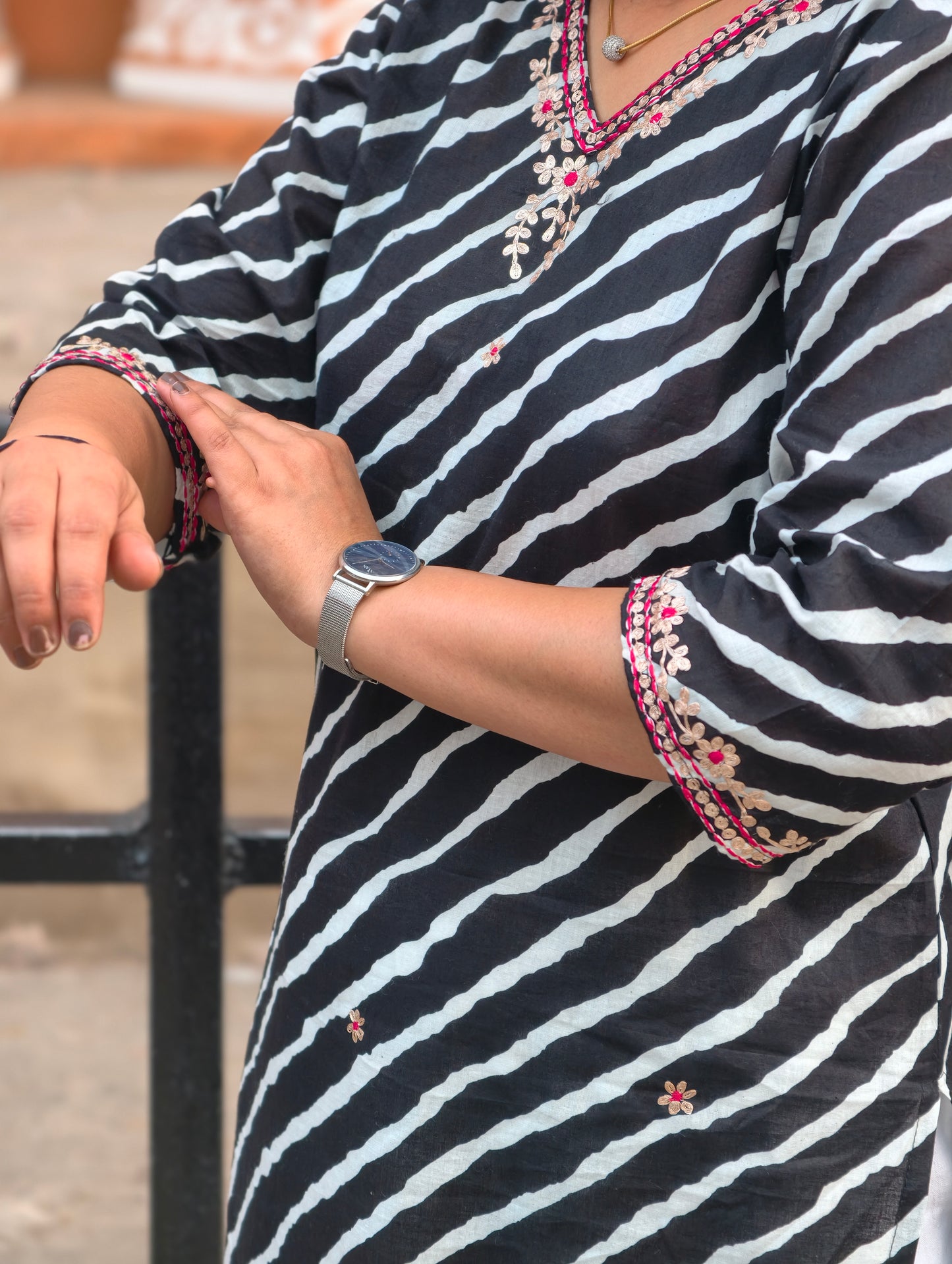 Lehriya Cotton Straight Kurta