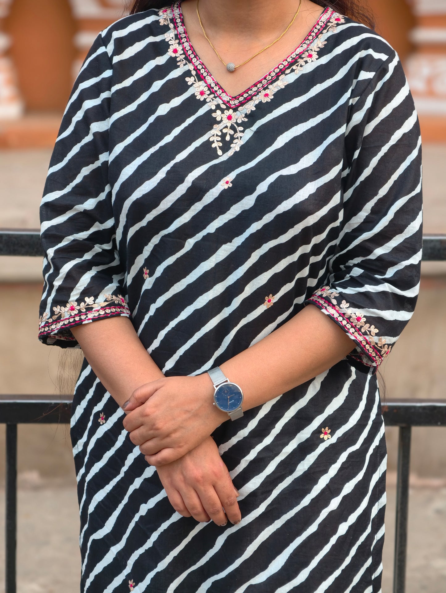 Lehriya Cotton Straight Kurta