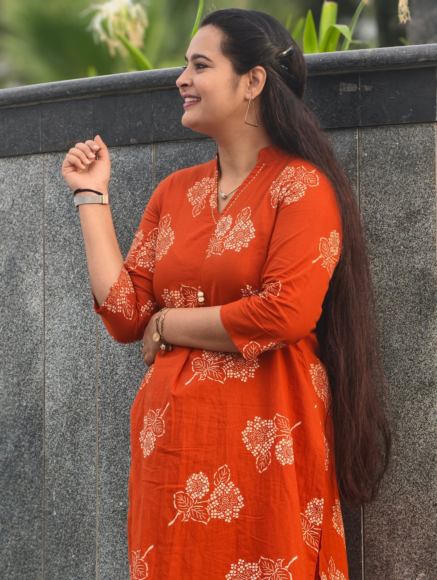 Kesariya Cotton Kurta Pant Co-ord Set